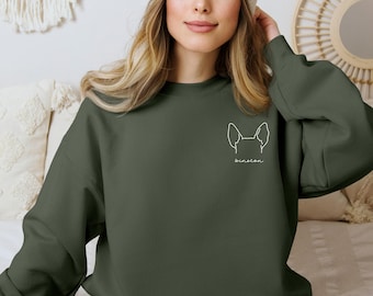 Rat Terrier Shirt Custom Dog Mom Sweatshirt Personalized Terrier Breed Crewneck