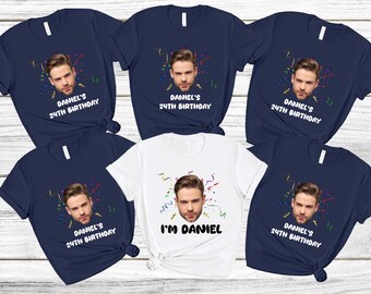 Custom Birthday Face Shirt Personalized Photo T-Shirt Birthday Crew