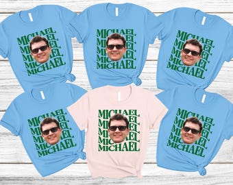 Custom Birthday Face Shirt Personalized Name Photo T-Shirt Party