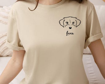 Custom Morkie Dog Face Shirt - Mom Crewneck