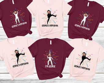 Custom Face Photo Birthday Crew T-Shirt Celebration Graphic Tee