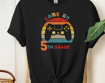 5th Grade Retro Video Game Controller Shirt, Back to School Tee,  Video Game Controller Tee for Back to School or Graduation T-Shirt