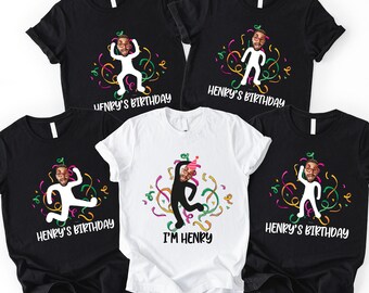 Custom Photo Birthday Shirt Personalized Party Crew T-Shirts Group