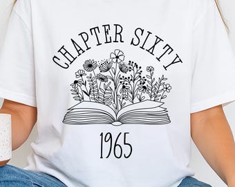 Chapter Sixty Shirt Floral Book 1965 Birthday Tee Sixty Milestone