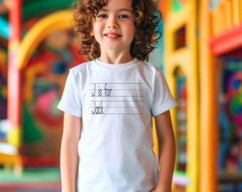 Personalized Alphabet T-Shirt for Kids, Custom Preschool Shirt, Kindergarten Teacher Graphic Tee