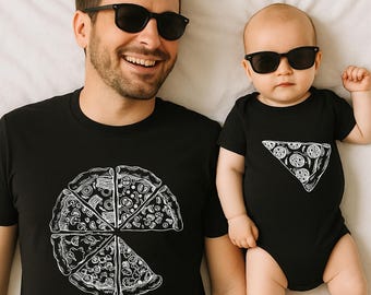 Daddy and Me Pizza Matching Shirts, Father Son Outfits, Fathers Day Gift T-Shirt
