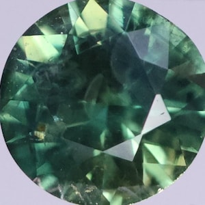 Teal Green Sapphire | Natural Unheated | Vietnam Corundum | Loose Gemstone | Facetted Round Brilliant Cut for Ring Pendant Jewelry | 0.7ct