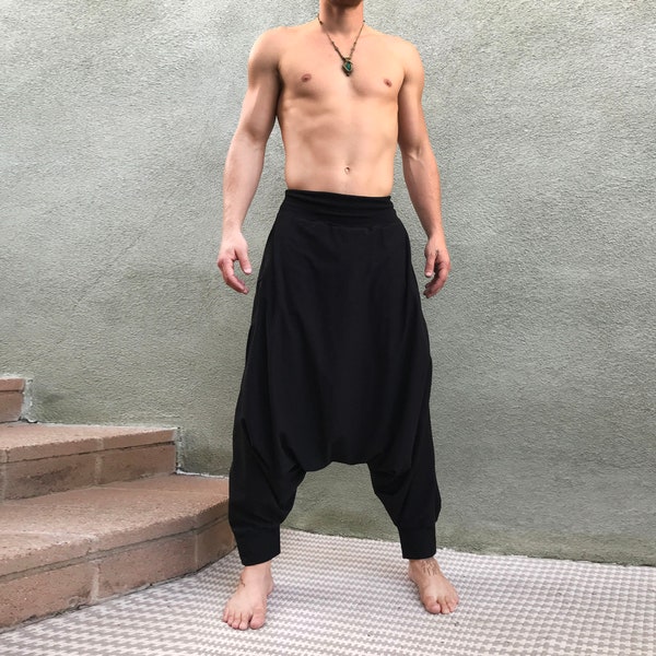 Harem Pants Men, Samurai Pants, Cotton Pants, Burning Man Costumes, Sarouel Homme