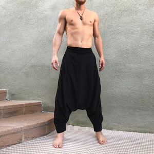 Harem Pants Men, Ninja Pants, Samurai Pants, Mens Loungewear, Festival Clothing, Festival Outfit image 4