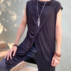 Asymmetrical Men Top, Mens Shirt, Jedi Wear, Unisex Lounge Wear