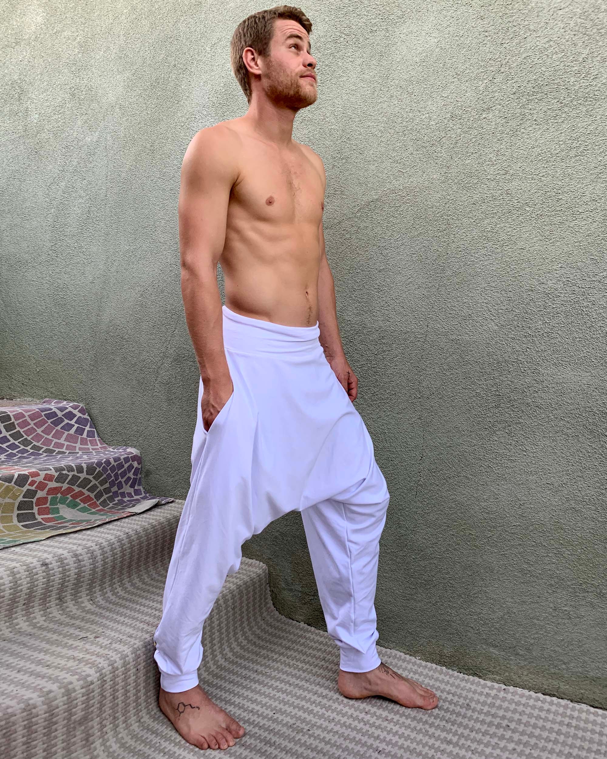 White Cotton Harem Pants Kundalini Yoga White Pants Samurai | Etsy