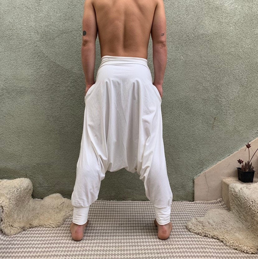 White Mens Yoga Pants Kundalini Clothing Kundalini Yoga Etsy