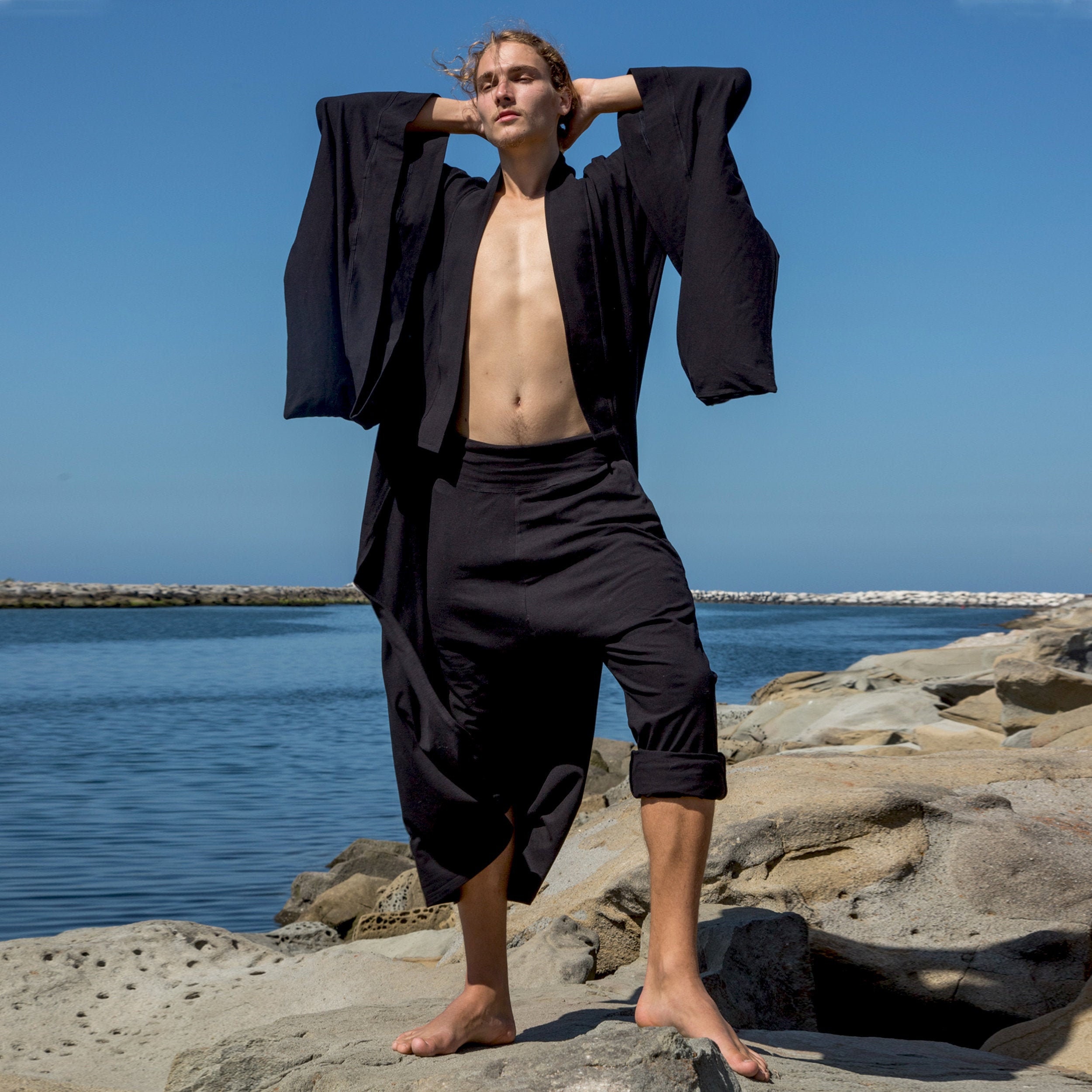 Traditional Japanese Kimono, Nomad Mens Kimono Shirt, Kimono