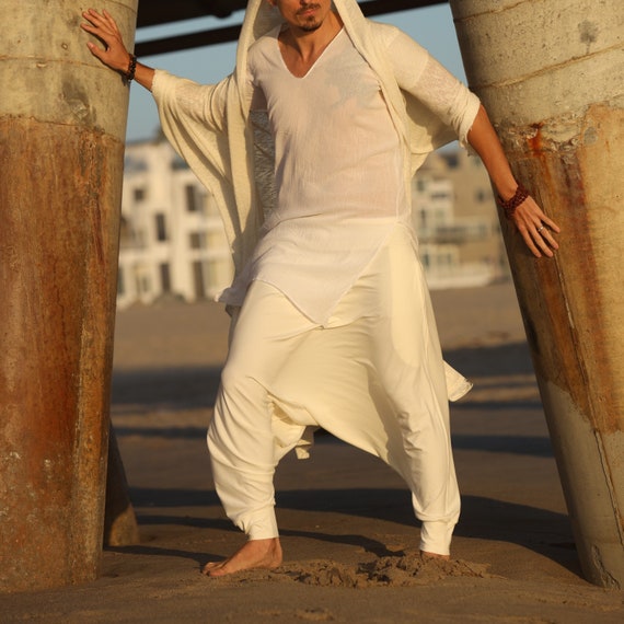 White Harem Pants - Etsy