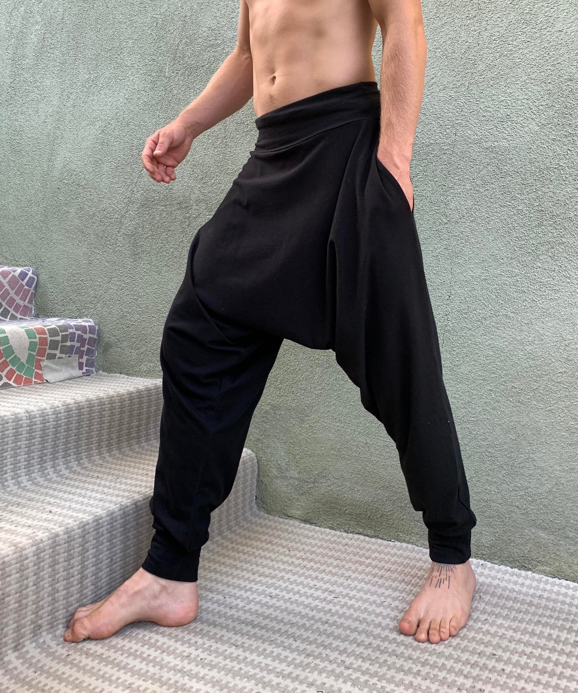 Samurai Pants, Harem Pants Men, Glorka, Men Harem Pants, Sarouel Homme,  Burning Man Clothing Men, Dropcrotch Pants - Etsy | Harem pants men,  Samurai pants, Mens pants fashion