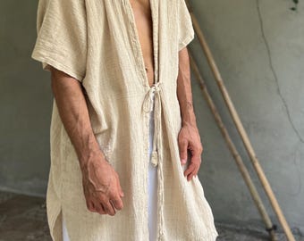 Handmade Hemp Kimono Robe: Eco-Friendly Loungewear