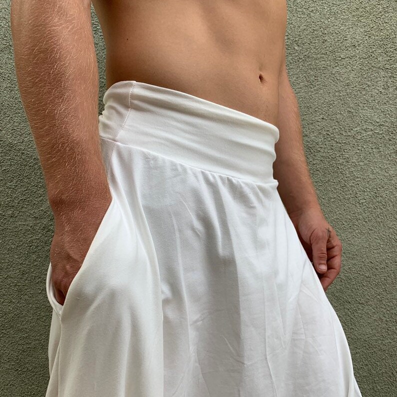 Pantalones blancos de yoga para hombre ropa Kundalini Etsy