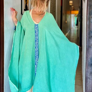 Handmade Jungle Green Ritual Robe, Ceremony Poncho - Etsy