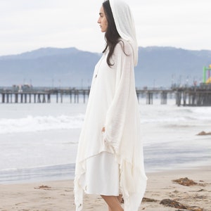 White Hooded Poncho by glorka