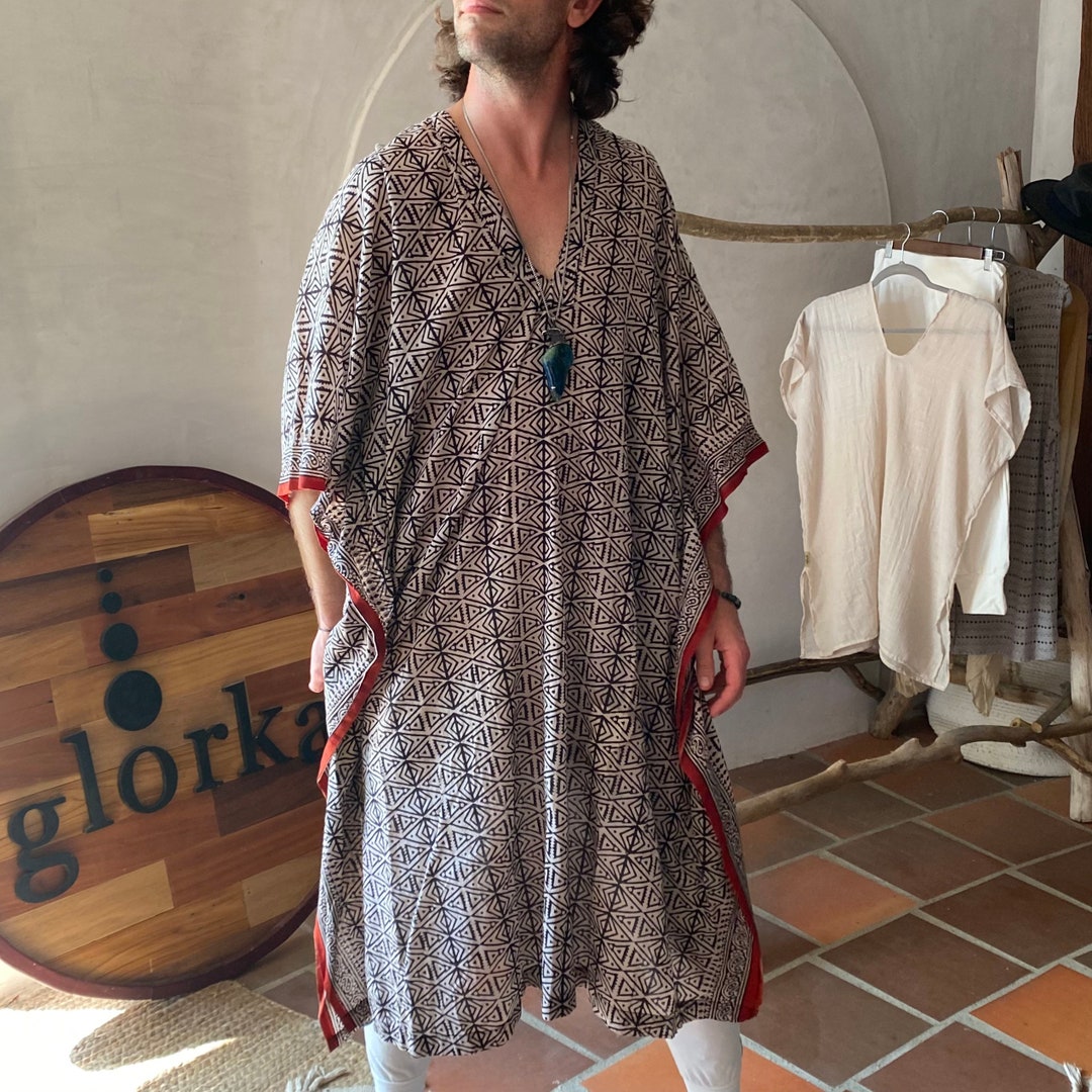 100 Cotton Moroccan Style Caftan for Men Mens Kaftan Mens Etsy