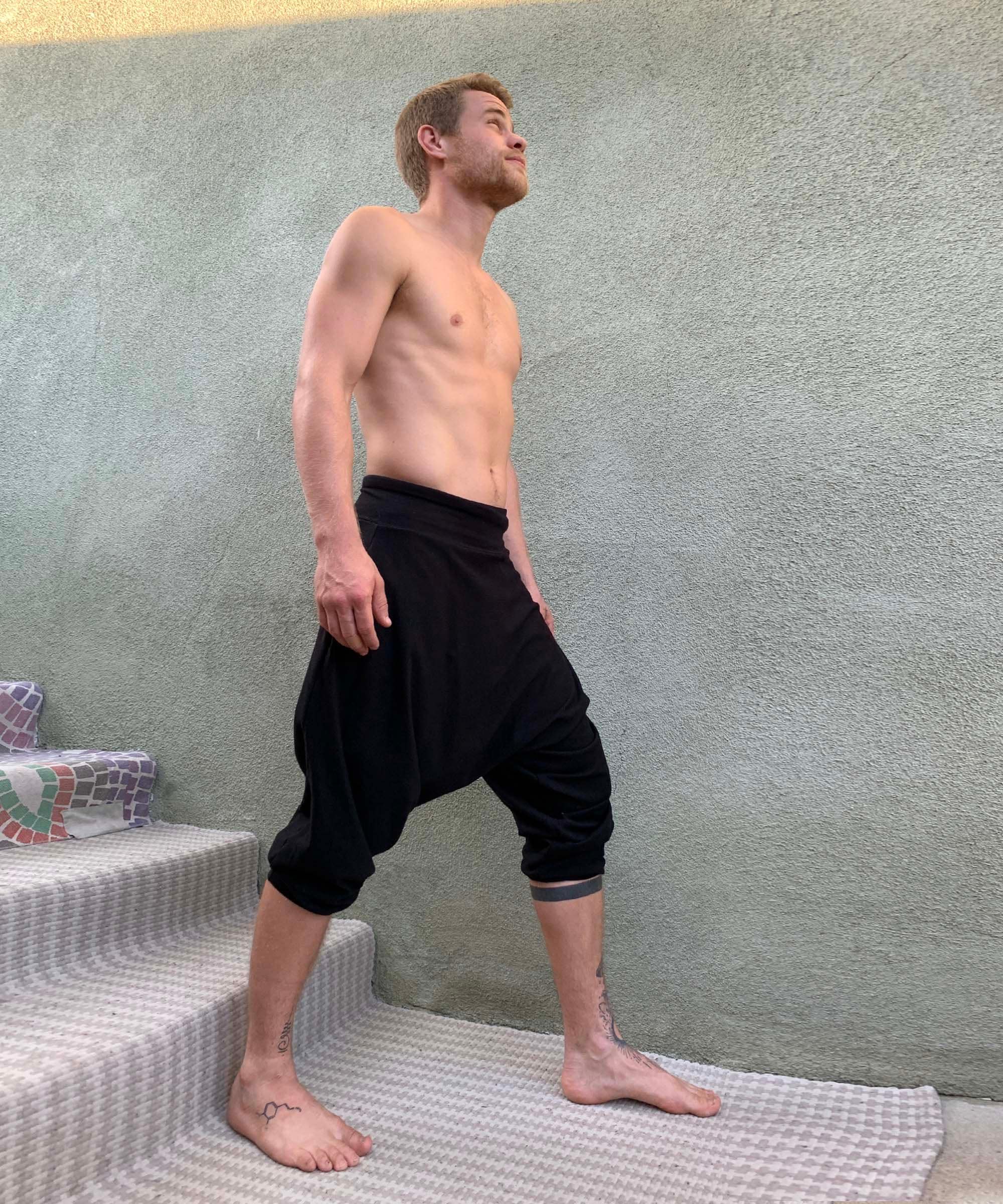 Black Cotton Harem Pants Men: Samurai Yoga Sarouel - Etsy
