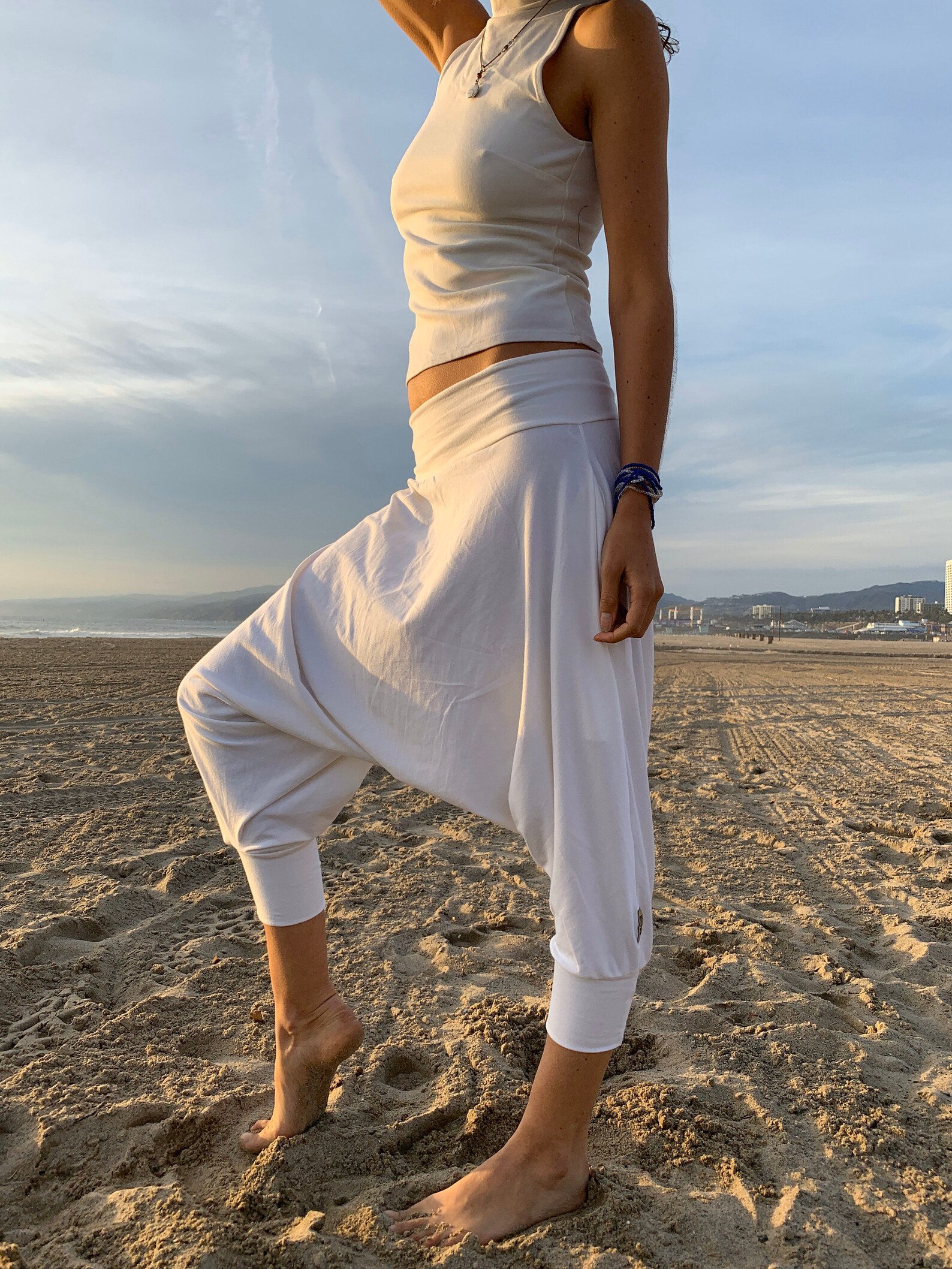 Cotton White Harem Pants Kundalini Yoga White Pants Glorka Etsy