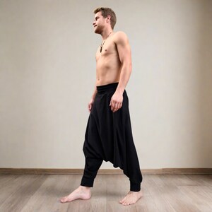 Harem Pants Men, Ninja Pants, Samurai Pants, Mens Loungewear, Festival Clothing, Festival Outfit image 10