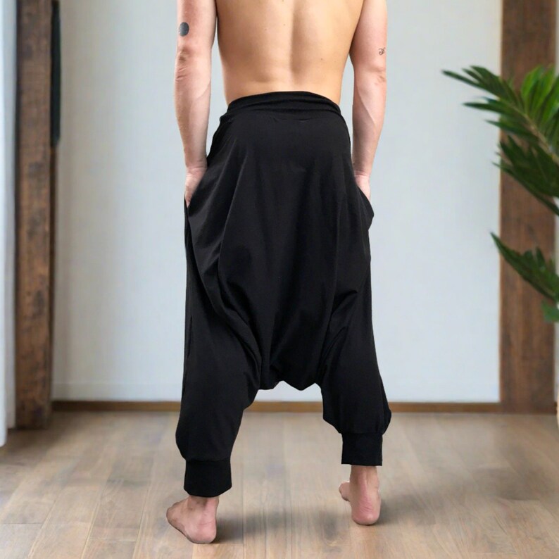 Harem Pants Men, Ninja Pants, Samurai Pants, Mens Loungewear, Festival Clothing, Festival Outfit image 2