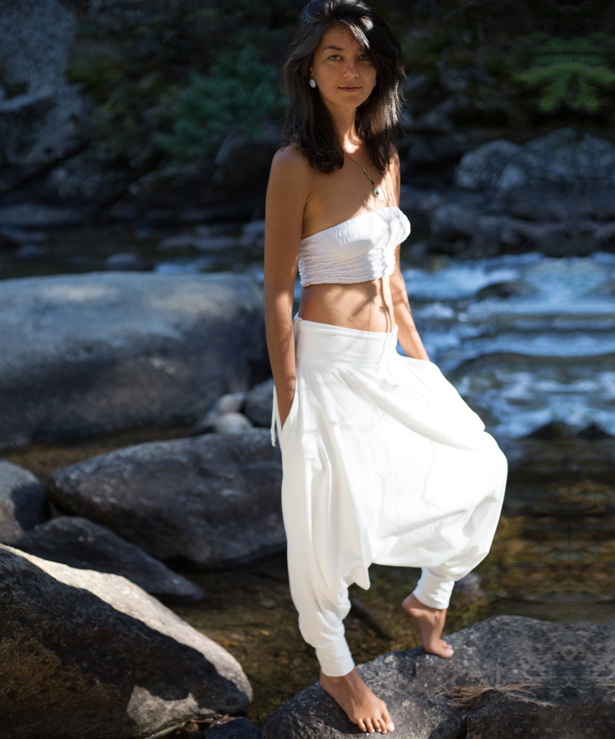 White Loose Pants - Etsy Singapore