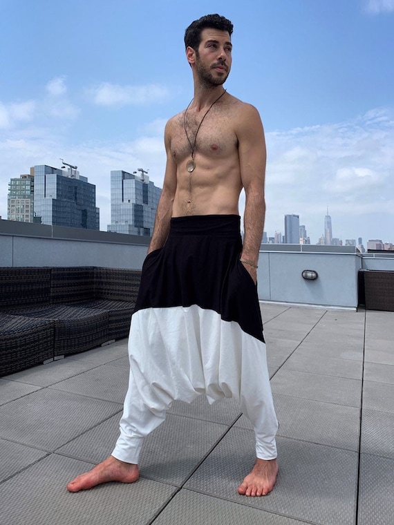 Samurai Pants, Harem Pants Men, Glorka, Men Harem Pants, Sarouel Homme,  Burning Man Clothing Men, Dropcrotch Pants -  Israel