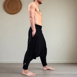 Harem Pants Men, Ninja Pants, Samurai Pants, Mens Loungewear, Festival Clothing, Festival Outfit image 9