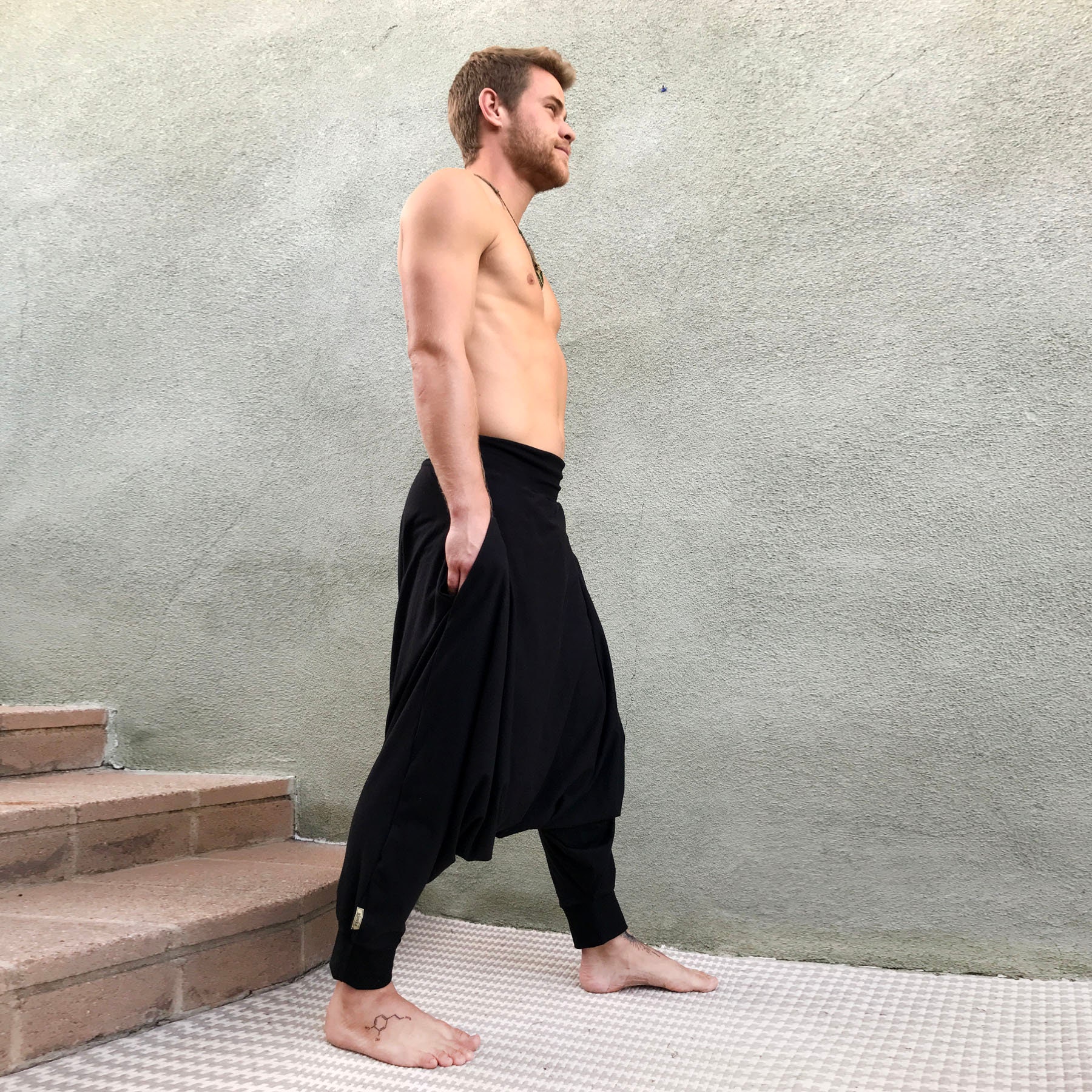 Harem Pants Men, Samurai Pants, Cotton Harem Pants, Burning Man Costumes,  Sarouel Homme, Mens Harem Pants, Mens Yoga Pants, -  España