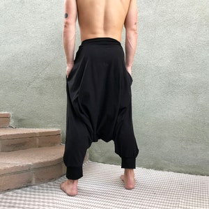 Harem Pants Men, Ninja Pants, Samurai Pants, Mens Loungewear, Festival Clothing, Festival Outfit image 3