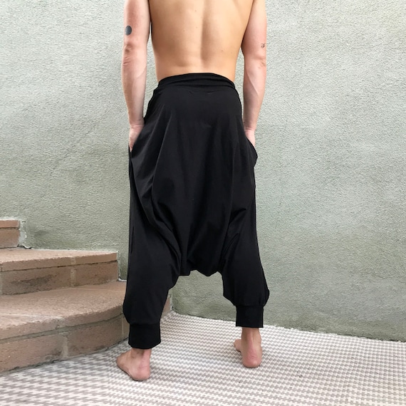 Harem Pants Men, Samurai Pants, Cotton Harem Pants, Burning Man