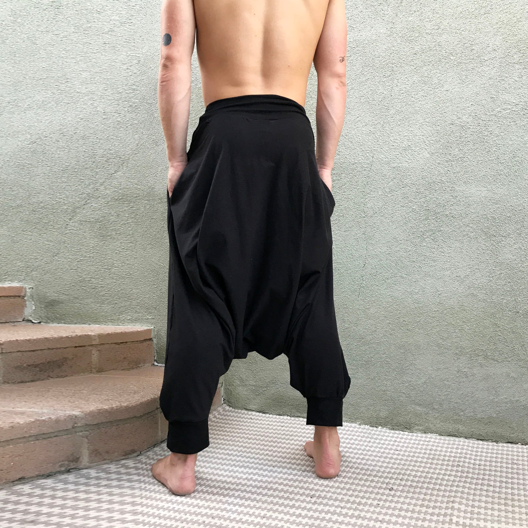 Harem Pants Men Samurai Pants Cotton Harem Pants Burning Man Costumes Sarouel Homme Mens Harem Pants Mens Yoga Pants