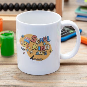 Personalized &quot;Schoolchild 2025&quot; Mug - Back to school gift, school enrollment, front and back