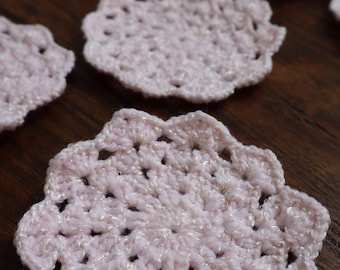 Hand-knitted Coasters (Large) Cherry Blossom