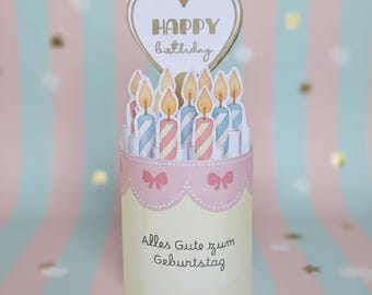Kinder-Schokoladenriegel-Verpackung „Geburtstagskuchen“ – 26 druckbare Vorlagen | Geburtstagsgeschenke & kleine Geschenke