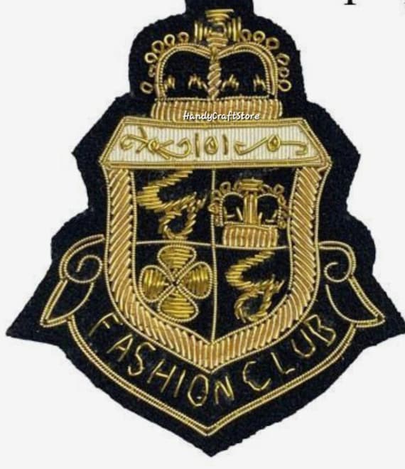 Écusson Ancien FFR Brodé Fil Doré – Devant De Poche – Équipe France Rugby