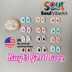 Labubu DIY Replacement Eyes Labubu accessories–30 Styles Doll Eyes for Custom Labubu Figures (1 Pair) Buy 3 Get 1 Free Labubu Fan Art lafufu