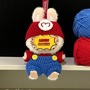 Labubu Doll Clothes: Mario & Luigi Inspired Crochet Outfit