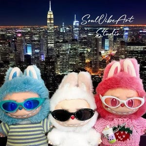 Labubu Sunglasses Accessory for Labubu Gen123–6.5cm Glasses 9 Colors Doll Accessories for Labubu Figures Labubu Outfit Prop Labubu Halloween