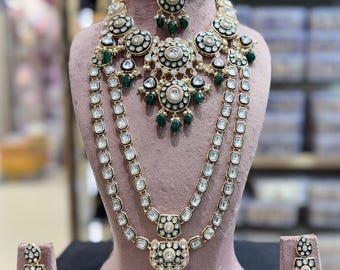 Elegant Kundan bridal set comes with all accessories/ Indian bridal jewelry Wedding Necklace