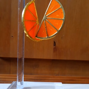 Resin Orange Slice Earrings