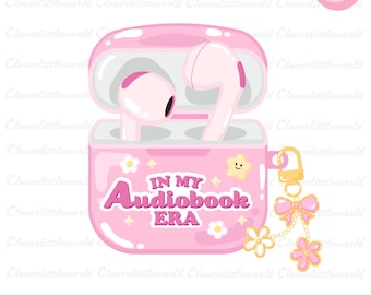 In My Audiobook Era PNG | Cute Earbuds Sticker Design Digital Download