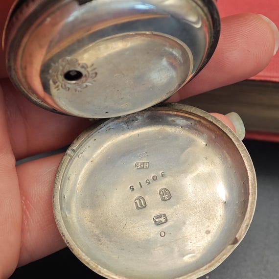 Antique Solid Silver Pocket Watch: Ornate Steampu… - image 7