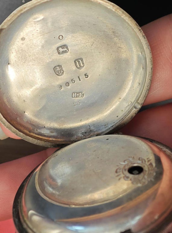 Antique Solid Silver Pocket Watch: Ornate Steampu… - image 2