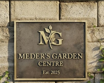 Personalized Bronze Metal Plaque | Custom Cast House & Business Sign | Historical Address Marker | Anniversary Gifts