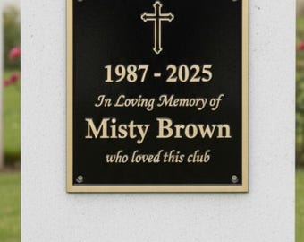 Personalized Memorial Plaque for Wall | Custom In Loving Memory Bronze Plaque