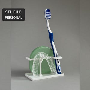 Retainer Holder STL | Night Guard Organizer 3D Print | Dental Case & Toothbrush Holder | Personal